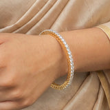 Amora Heart Diamond Bangle 18K Yellow Gold