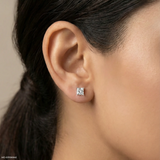 Artisan Princess Solitaire Diamond Earrings 9K White Gold