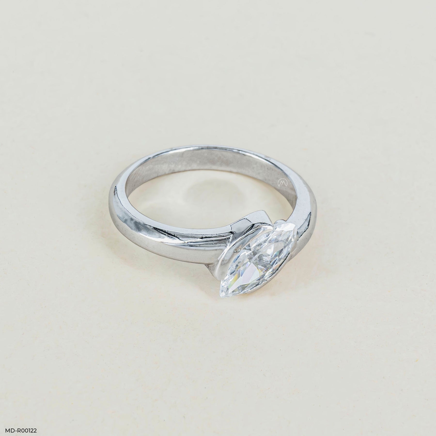 1 Carat Marquise Solitaire Diamond Ring 14K White Gold