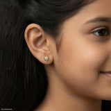 Daisy Flora Kids Diamond Earrings 9K Yellow Gold