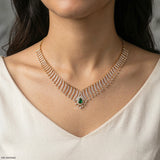 Dynasty Flare Diamond Necklace 9K Yellow Gold