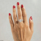 1.45 Carat Elara Emerald-Cut Solitaire Lab Diamond Ring 18K White Gold