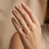 Half Serenity Marquise Diamond Ring 14K White Gold