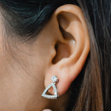 0.50 Carat Solitaire 3 In 1 Detachable Earrings 14K Yellow Gold