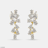 2.5 Carat Diamond Duet Lab Diamond Earrings 14K Yellow Gold