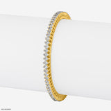7 Cent Round Dazzle Diamond Bangle 14K White Gold