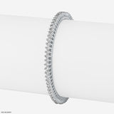 7 Cent Round Dazzle Diamond Bangle 14K White Gold