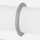 15 Cent Solitaire Single Line Spark Bangle 14K White Gold