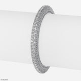 15 Cent Solitaire Single Line Spark Bangle 14K White Gold
