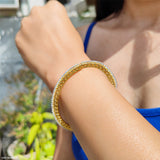 2 Cent Single Line Classic Round Bangle 14K Rose Gold