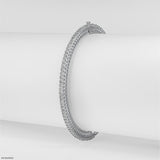 4 Cent Single Line Diamond Sparkling Bangle 9K Yellow Gold