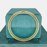 3 Cent Single Line Diamond Sparkling Bangle 14K Yellow Gold