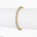 20 Cent Solitaire Single Line Aura Bangle 14K White Gold