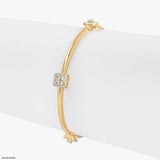 Elysian Edge Diamond Bangles 14K Yellow Gold