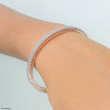 Infinity Shine Diamond Bangle 14K White Gold