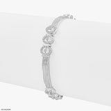 Lustrous Link Diamond Bangle 14K White Gold