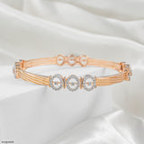 Lustrous Link Diamond Bangle 14K White Gold