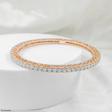 10 Cent Minimal Dazzle Diamond Bangle 14K White Gold