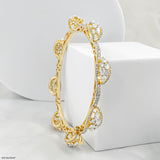 Floral Bloom Diamond Bangle 14K Rose Gold