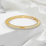 4 Cent Single Line Glistan Diamond Bangle 14K Rose Gold