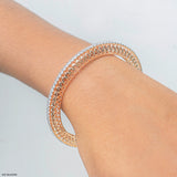 3 Cent Single Line Diamond Bangle 14K White Gold