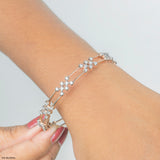 Diamond Bangle Bliss 18K White Gold