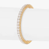 Amora Heart Diamond Bangle 18K Yellow Gold