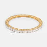 Amora Heart Diamond Bangle 18K Yellow Gold