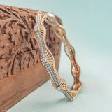 Swaya Wave Flow Diamond Bangle 18K Yellow Gold