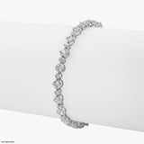 Tennis Daizy Diamond Bracelet 14K White Gold