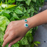 Flaming Diamond Bracelets 9K White Gold