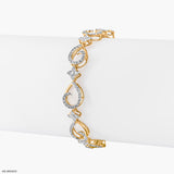 Sparking Tennies Diamond Bracelets 9K Yellow Gold