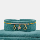 Tri-Square Diamond Bracelets 9K White Gold