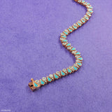 Classic Round Diamond Tennis Bracelets 9K White Gold