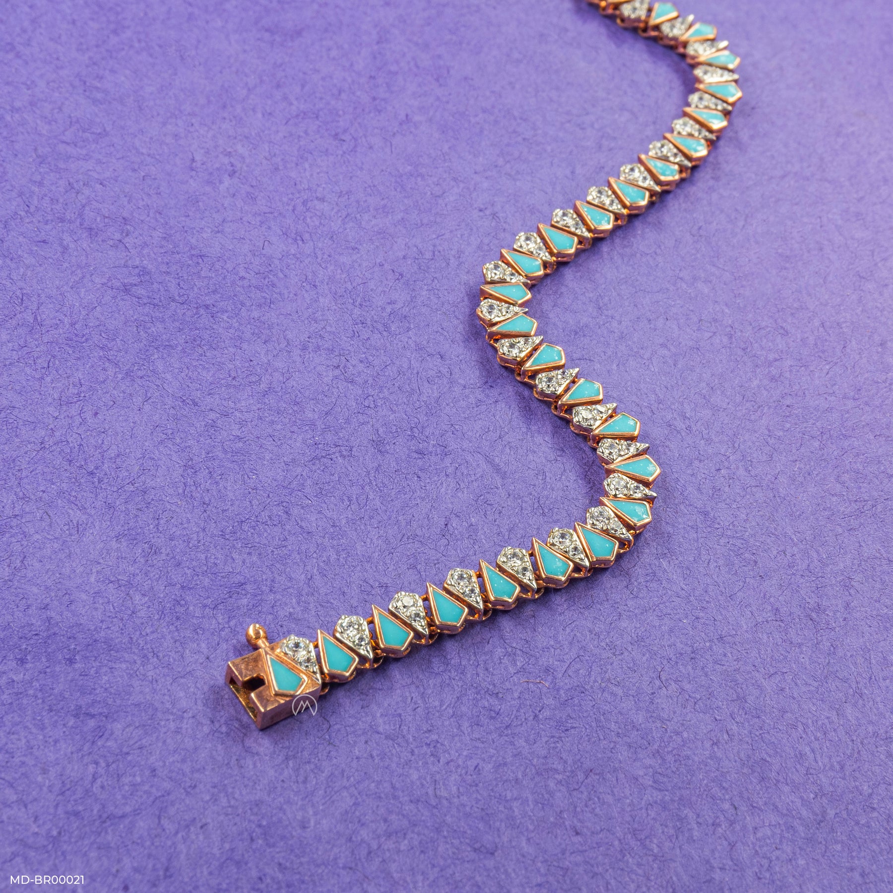 Classic Round Diamond Tennis Bracelets 14K Rose Gold