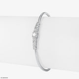 Crescent Glow Bracelet 9K White Gold