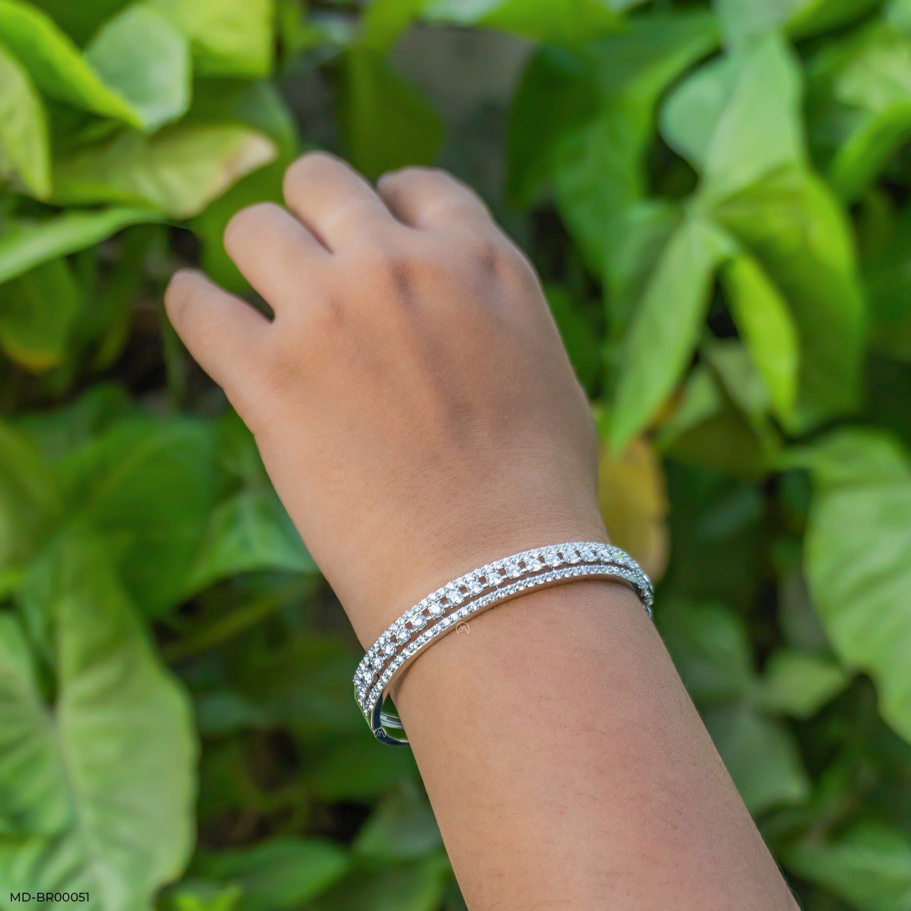 Indo Western Diamond Bracelets 14K White Gold