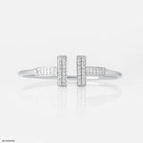 Twin T Diamond Bracelets 9K Yellow Gold