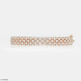 Half Eternity Diamond Bracelets 9K White Gold