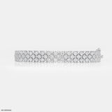 Half Eternity Diamond Bracelets 9K White Gold