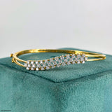 Wave Diamond Bracelet 9K Yellow Gold