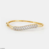 Wave Diamond Bracelet 9K Yellow Gold