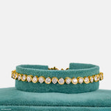 15 Cent Round Sparkling Solitaire Tennis Bracelet 9K Yellow Gold