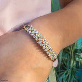 Multi-Shape Diamonds Bracelets 14K Rose Gold