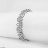 Glaming Ecstacy Diamond Bracelets 14K White Gold