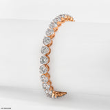 0.30 Carat Tulip Diamond Tennis Bracelet 14K Rose Gold