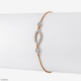 0.25 Carat Maruqise Link Lab Diamond Bracelet 14K Rose Gold