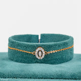 0.15 Carat Subtle Contour Lab Diamond Bracelet 14K Rose Gold