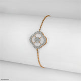 Framed Floret Diamond Bracelets 9K Rose Gold