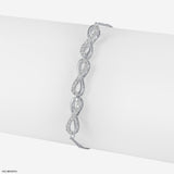 Infinity Wave Diamond Bracelet 14K Yellow Gold